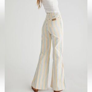 Wrangler Women's Pastel Striped Wide Leg Pants